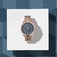 Sonata Poze Quartz Analog Blue Dial Rose Gold Colour Stainless Steel Strap Watch For Men - image number 0