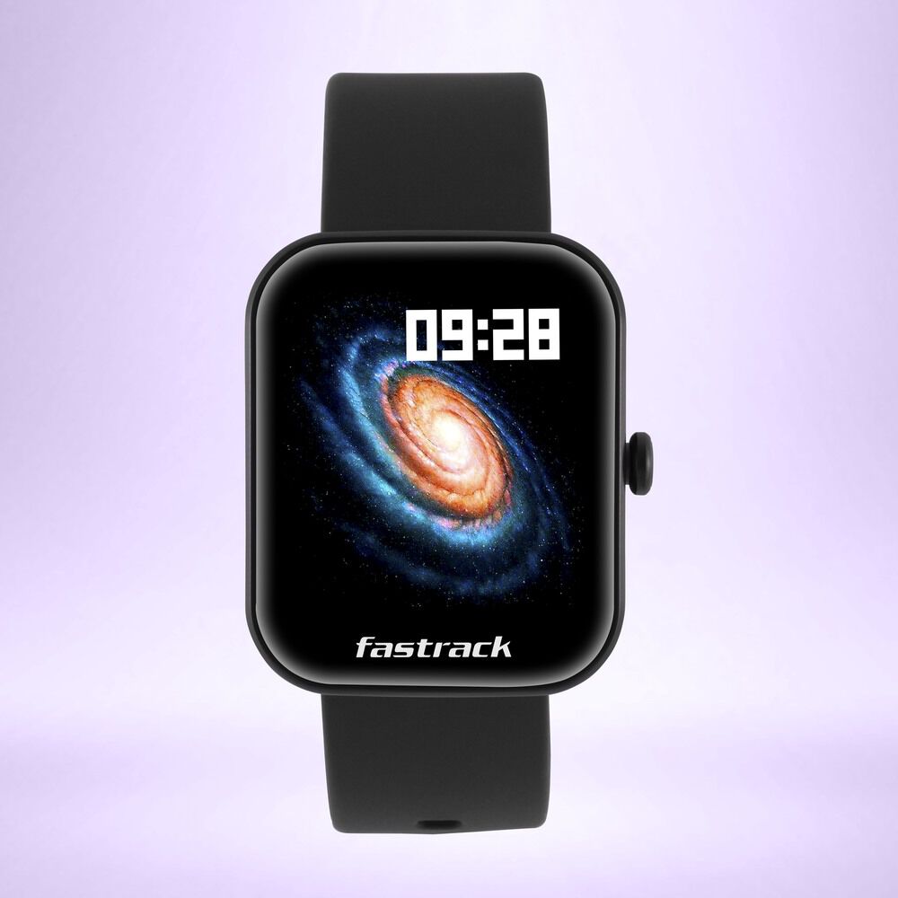 Buy Online Fastrack Reflex Hello Smart Watch with Silicone Black Strap Health Suite BT Calling Period Tracker 38079pp01 Titan