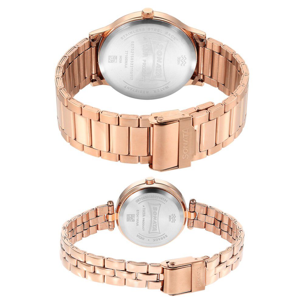 Sonata wrist watch set for couple new arrivals
