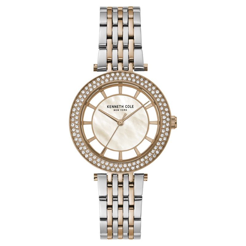 Kenneth Cole Quartz Analog Mother of Pearl Dial Stainless Steel Strap Watch for Women