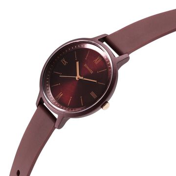 Sonata Splash Quartz Analog Maroon Dial Plastic Strap Watch for Women