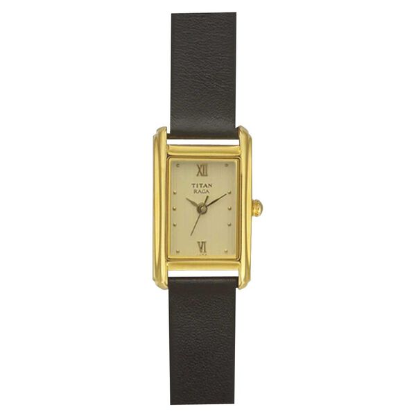 Titan Quartz Analog Champagne Dial Watch for Women - image number 0