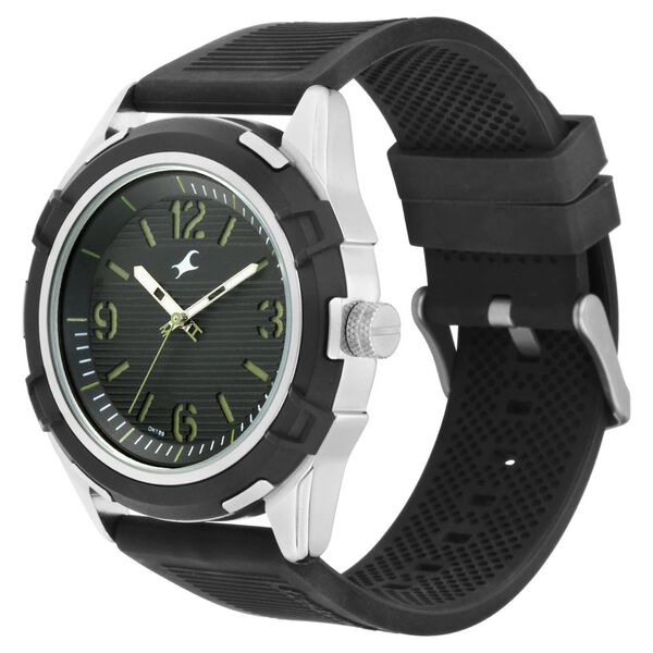Fastrack Fastfit Quartz Analog Black Dial Silicone Strap Watch for Guys - image number 3
