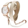 Titan Purple Unending Beauty Off White Dial Analog Leather Strap watch for Women - image number 2