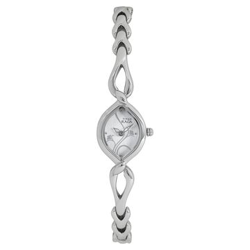 Titan Quartz Analog Silver Dial Metal Strap Watch for Women