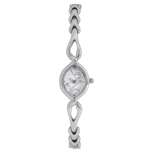 Titan Quartz Analog Silver Dial Metal Strap Watch for Women - image number 0