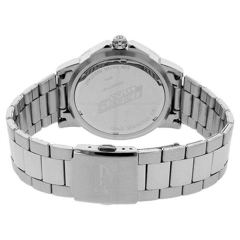 Titan Quartz Multifunction Black Dial Stainless Steel Strap Watch for Men - image number 3