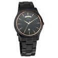 Titan Quartz Analog with Day and Date Black Dial Black Stainless Steel Strap Watch For Men - image number 0