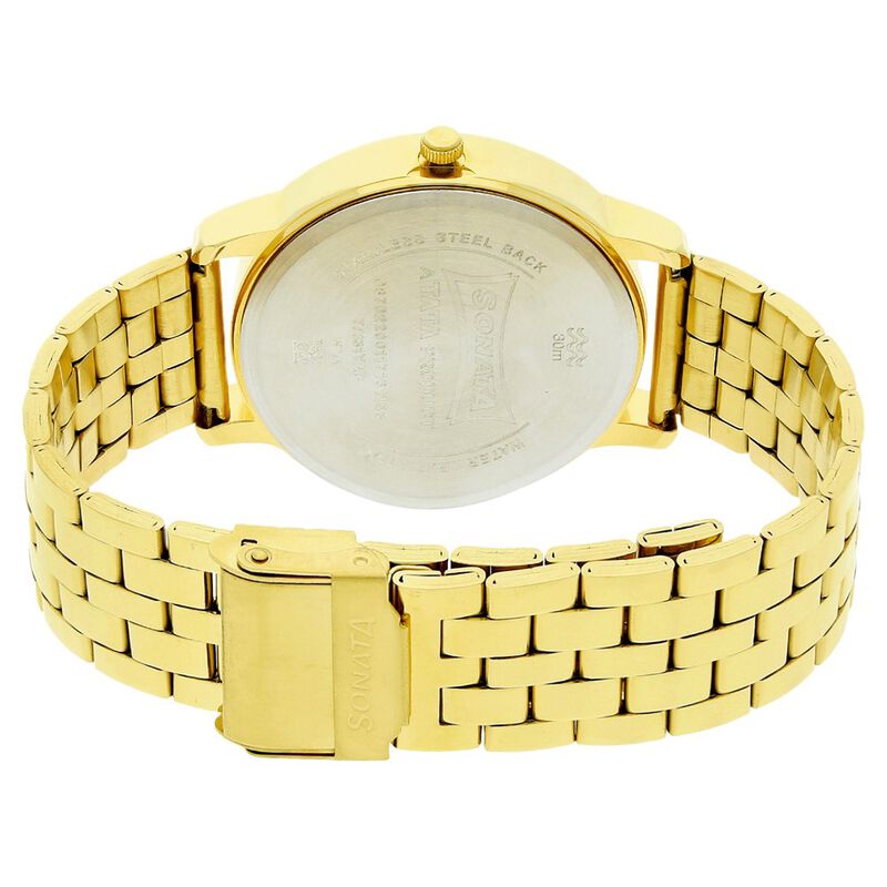 Sonata Quartz Analog with Day and Date Silver Dial Stainless Steel Strap Watch for Men - image number 3
