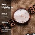 Titan Raga Chic Mother Of Pearl Dial Analog Metal Strap Watch for Women - image number 3