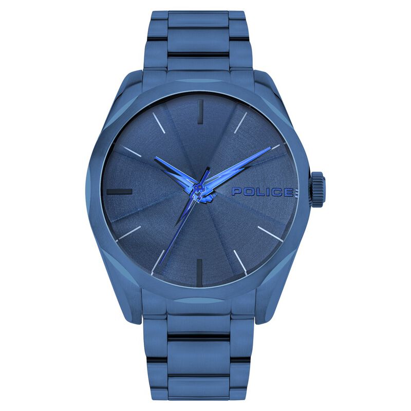 Buy Online Police Quartz Analog Blue Dial Metal Strap Watch for Men ...
