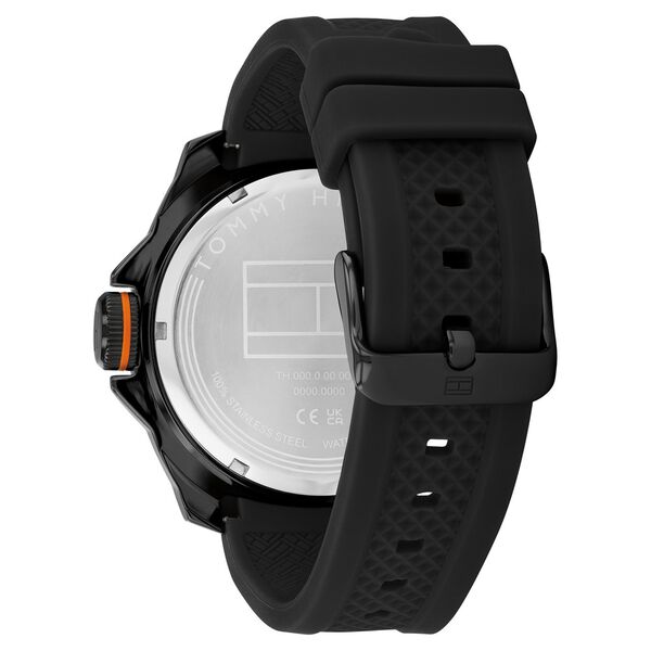 Tommy Hilfiger Quartz Analog with Date Black Dial Black Silicone Strap Watch for Men - image number 2
