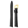 22 mm Black Genuine Leather Straps for Men - image number 2