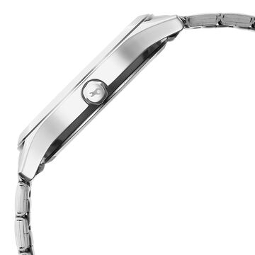 Fastrack Groove Quartz Analog Green Dial Silver Stainless Steel Strap Watch For Guys