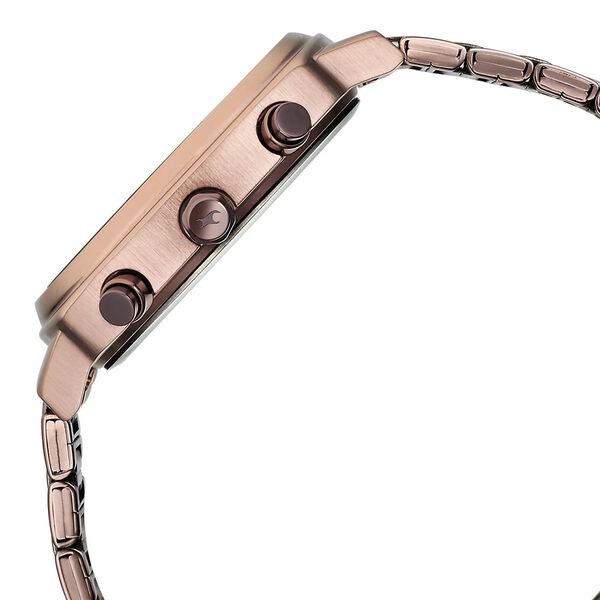 Buy Online Fastrack Kronos Chronograph Black Dial Brown Stainless