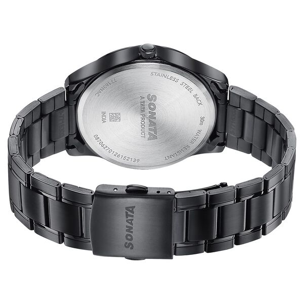 Sonata Men's Work Wear black Watch - Premium Multifunction design for everyday style - image number 5