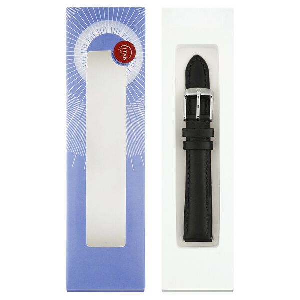 16 mm Black Genuine Leather Strap for Women - image number 7
