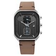 Fastrack Fleek Quartz Multifunction Black Dial Leather Strap Watch For Guys