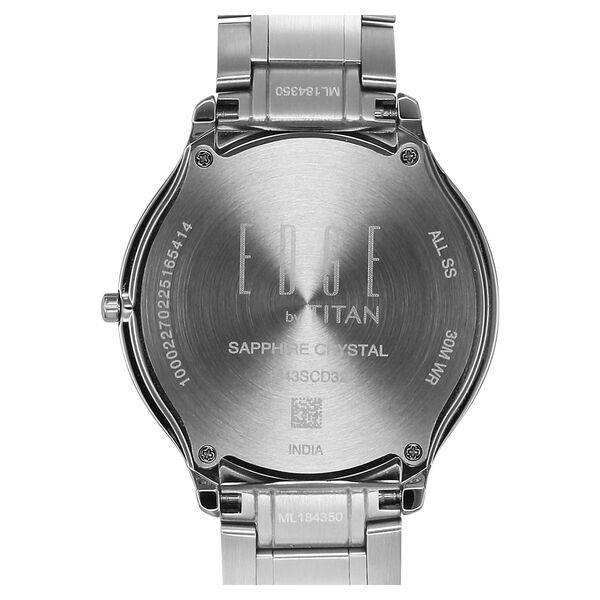 Titan Edge Murals Quartz Analog Blue Dial Stainless Steel Strap Watch For Men - image number 6