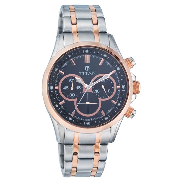Titan Quartz Multifunction Black Dial Watch for Men - image number 0