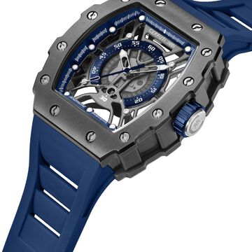 Cerruti 1881 Quartz Analog Grey Dial Blue Silicone Strap Watch For Men