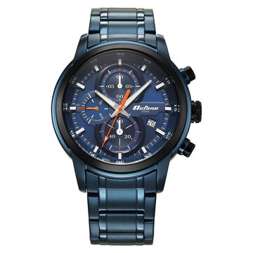 Titan Octane Primal Quartz Chronograph Blue Dial Blue Stainless Steel Strap Watch For Men