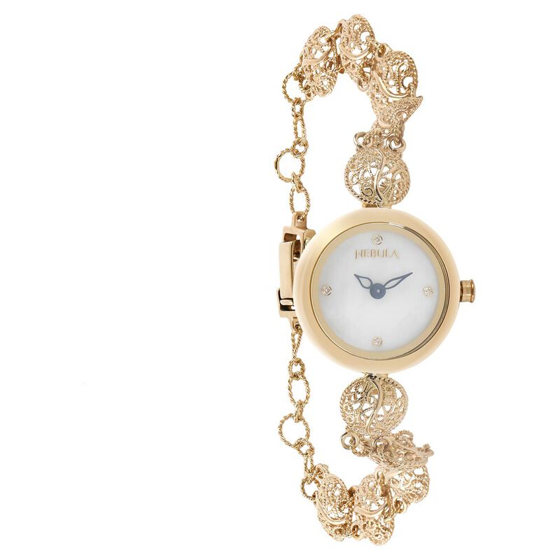 Titan Nebula Filigree Quartz Analog 18 Karat Solid Gold Watch for Women - image number 2