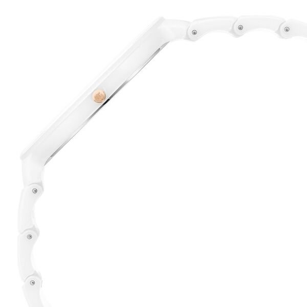 Titan Edge Squircle Quartz in Arctic White with Glossy Ceramic Unisex Watch - image number 4
