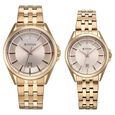 Titan Modern Bandhan Pair Analog with Black Dial Yellow Gold Stainless Steel Strap Watch for Couples