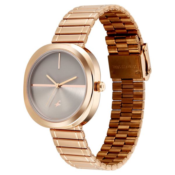 Fastrack 9 to Fine Analog with Grey Dial Metal Strap Watch for Girls - image number 2