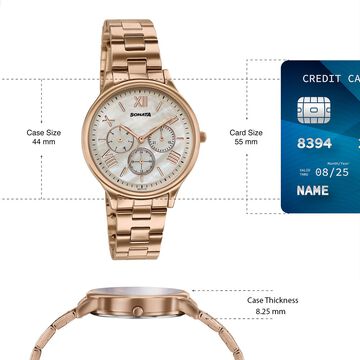 Sonata Women's Work Wear rose gold Watch - Premium Multifunction design for everyday style