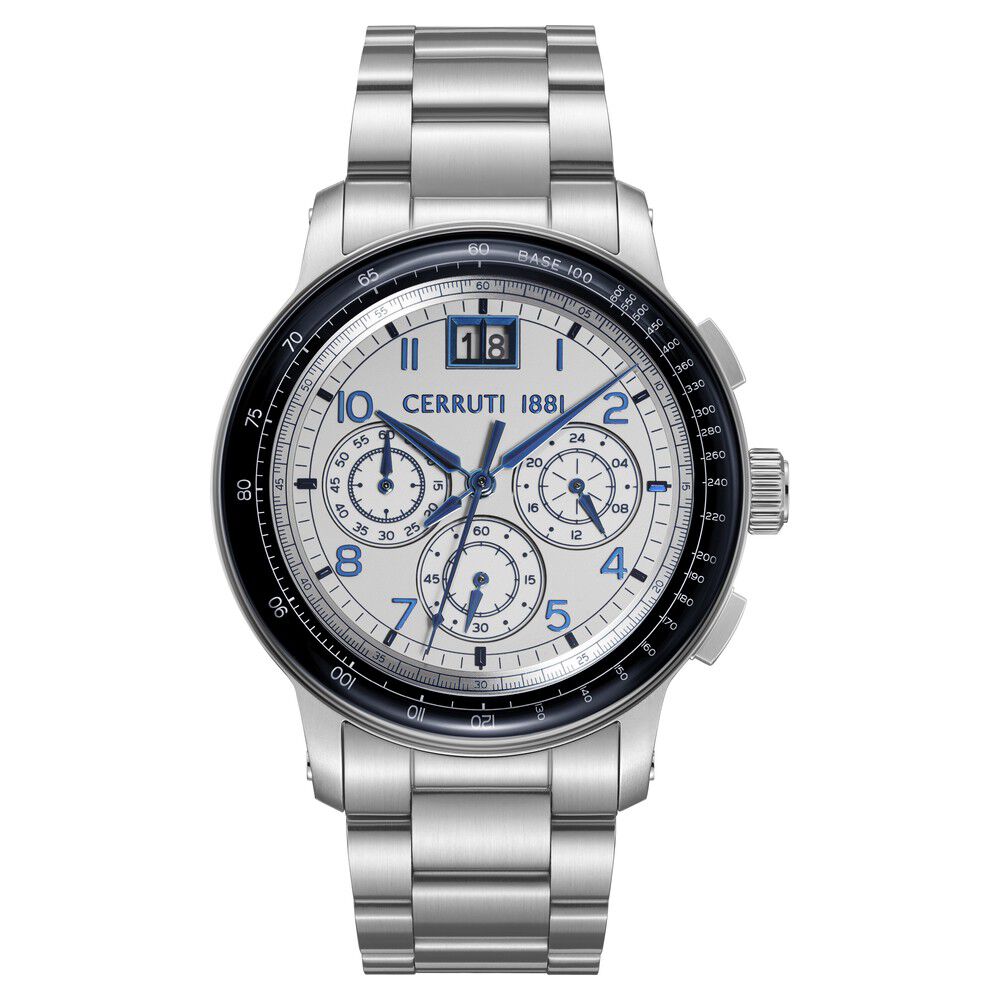 Cerruti 1881 Quartz Multifunction White Dial Silver Colour Stainless Steel Strap Watch For Men-image-13