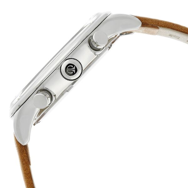 Titan Quartz Multifunction Silver Dial Leather Strap Watch for Men - image number 3