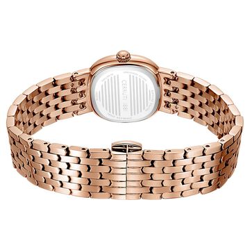 Cerruti 1881 Quartz Analog Black Dial Rose Gold Stainless Steel Strap Watch For Women