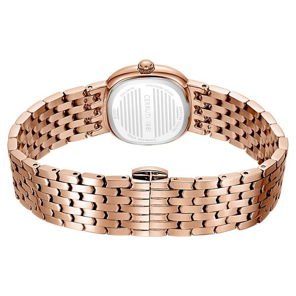 Cerruti 1881 Quartz Analog Black Dial Rose Gold Stainless Steel Strap Watch For Women - image number 2