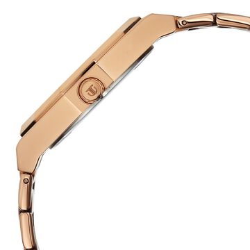 Titan Glamour Quartz Analog with Date Mother Of Pearl Dial Rose Gold Stainless Steel Strap Watch For Women