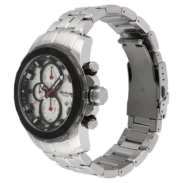 Titan Octane Octane White Dial Chrono Stainless Steel watch for Men - image number 1