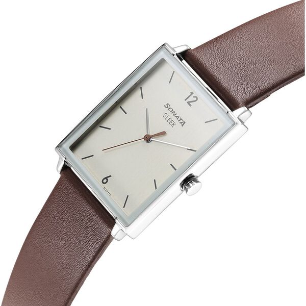Sonata Sleek White Dial Analog Watch for Men - image number 2