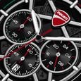 Ducati Quartz Chronograph Black Dial Red Silicone Strap Watch For Men - image number 3