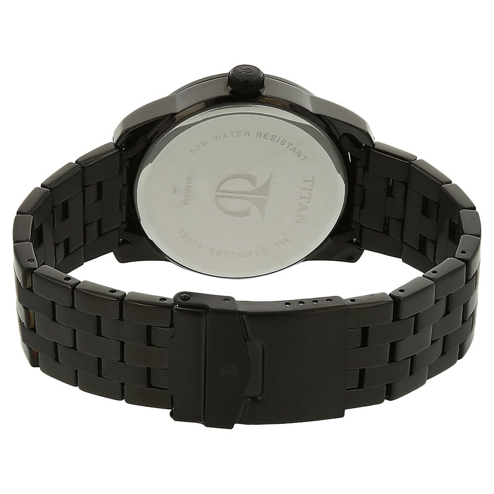 Titan watches with cheap black metal chain