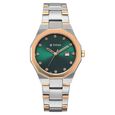 Titan  Purple Time Deluxe Quartz Analog Brown Dial Rose Gold Metal Strap Watch For Women