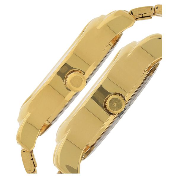 Titan Bandhan Champagne Dial Analog with Day and Date Stainless Steel Strap watch for Couple - image number 2
