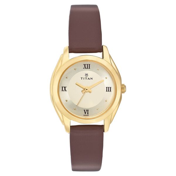 Titan Quartz Analog Champagne Dial Watch for Women - image number 0