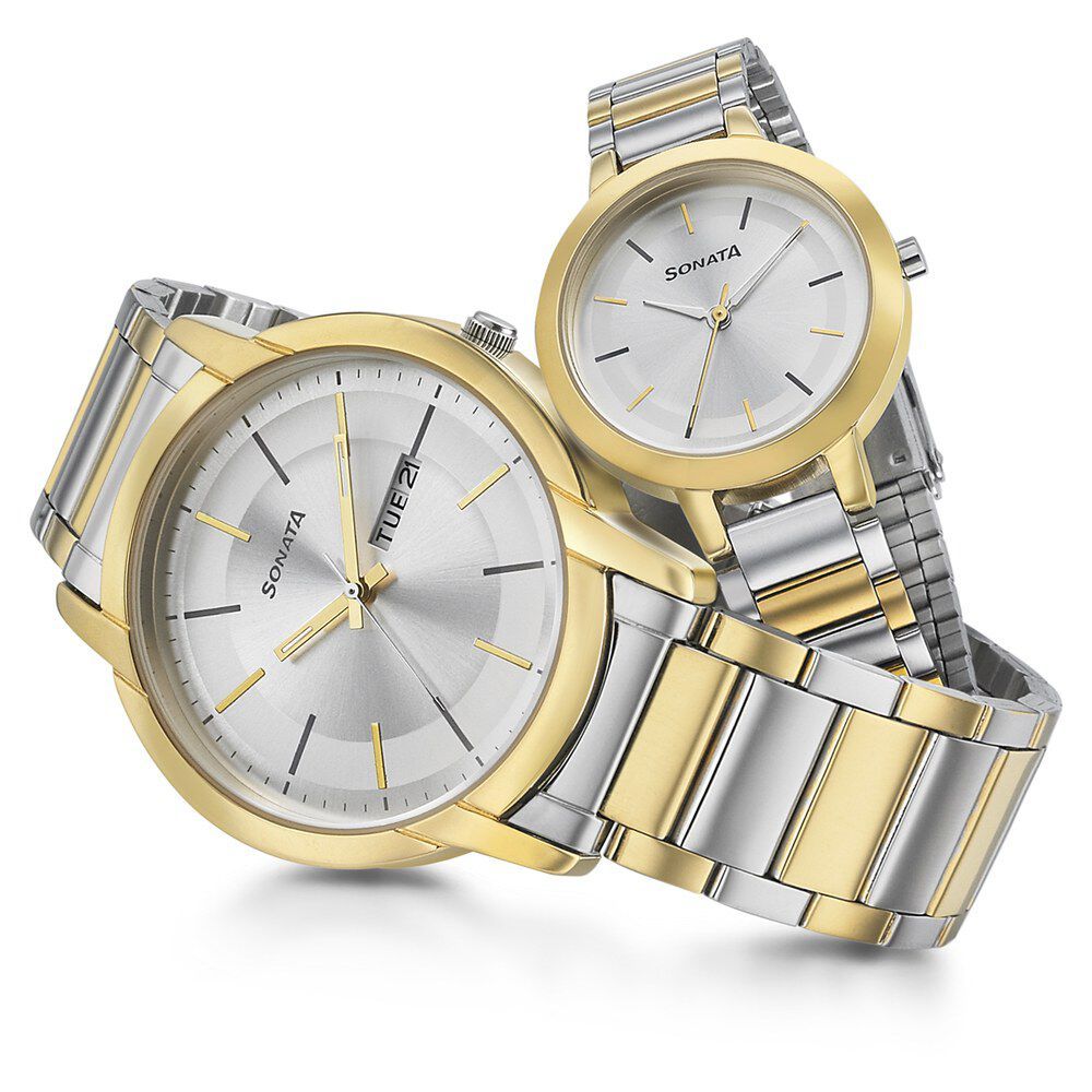 Titan sonata couple best sale watches