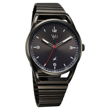 Fastrack Vyb Horizon Quartz Analog Grey Dial Grey Metal Strap Watch For Guys