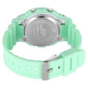 SF Digital Dial Green Polyurethane Strap Watch For Unisex