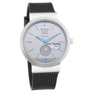 Titan Edge Mechanical Black Dial Mechanical Rubber Strap watch for Men