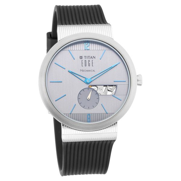 Titan Edge Mechanical Black Dial Mechanical Rubber Strap watch for Men - image number 0