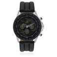 Fastrack Quartz Chronograph Black Dial Leather Strap Watch for Guys