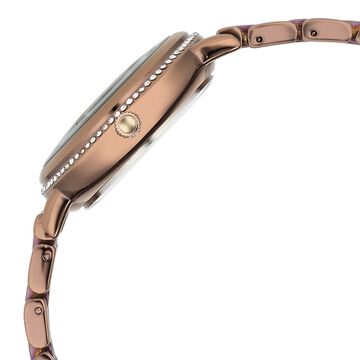 Fastrack Vyb Enigma Quartz Analog Brown Dial Brown Metal Strap Watch For Women